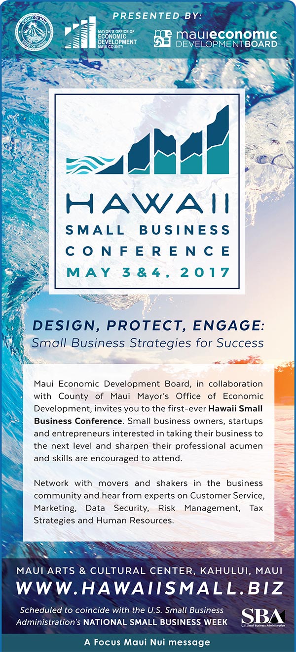 You’re invited to the Hawaii Small Business Conference Focus Maui Nui